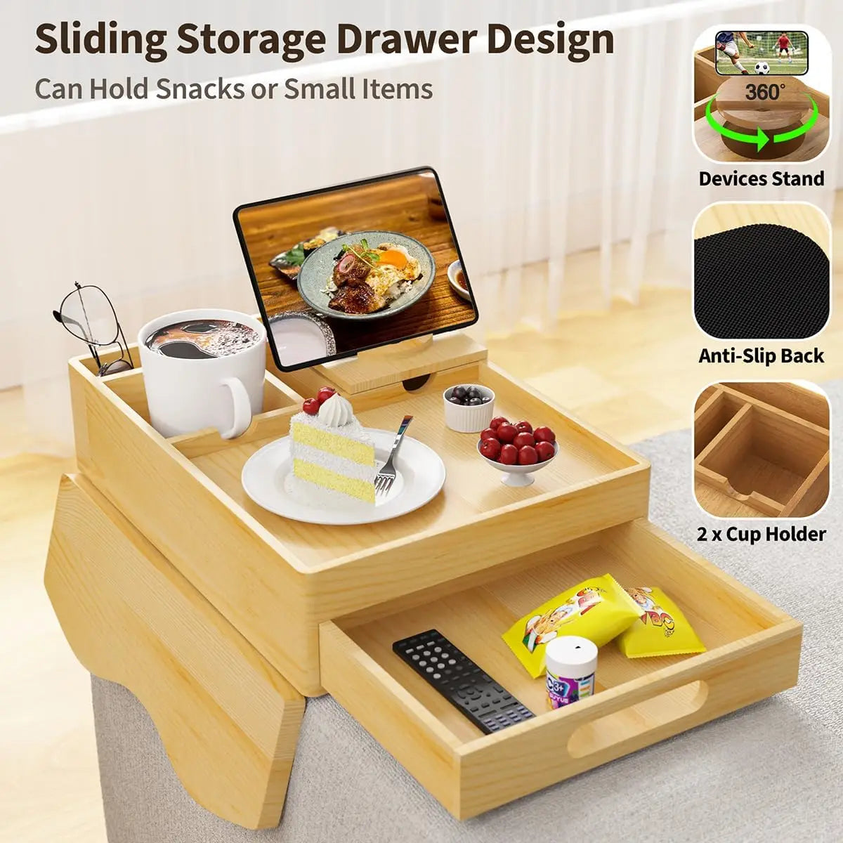 Grip & Sip Sofa Tray