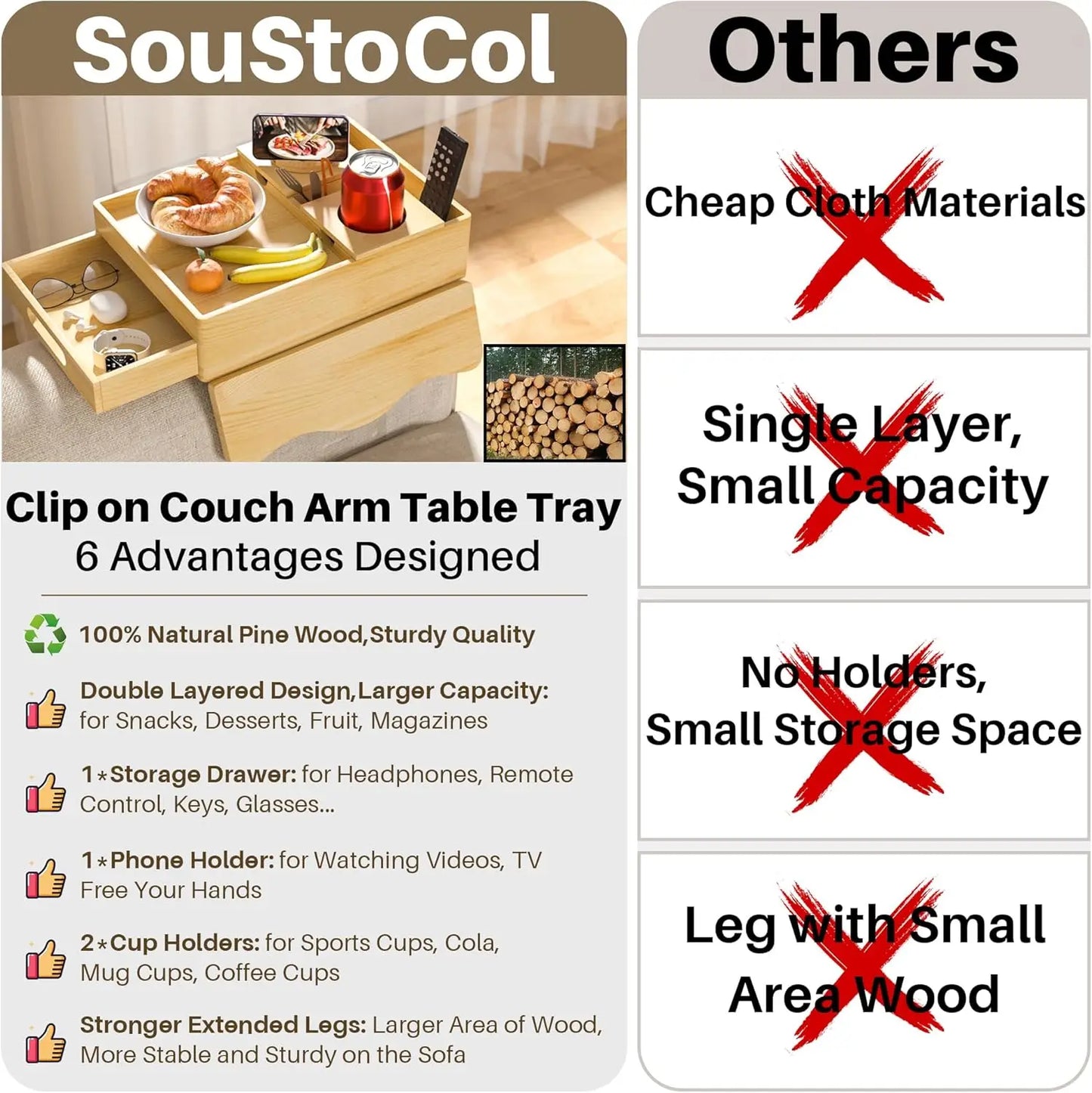 Grip & Sip Sofa Tray