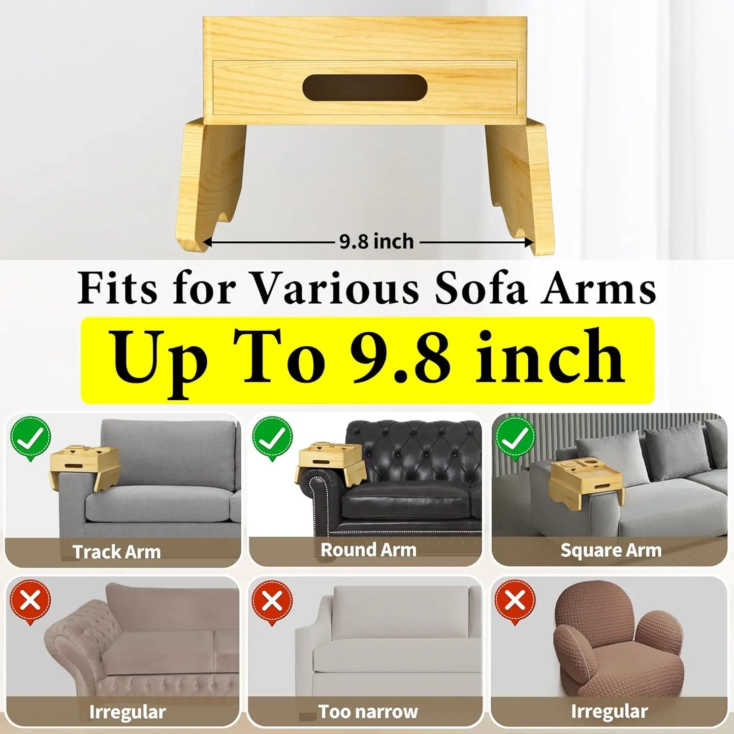 Grip & Sip Sofa Tray